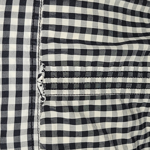 Old Navy Gingham Black and White Shirt SZ M - Picture 4 of 11